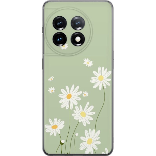OnePlus 11R Genomskinligt Skal Prästkragar – blommigt mönster i svensk sommarstil