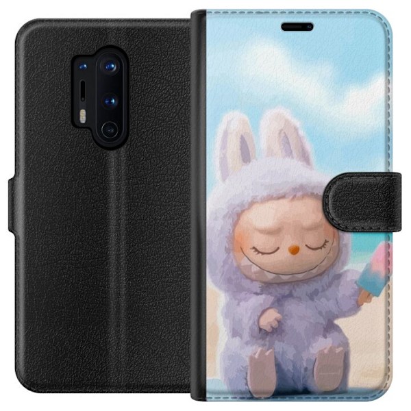 OnePlus 8 Pro Lompakkokotelo Labubu Vaaleanpunainen Tunnelma