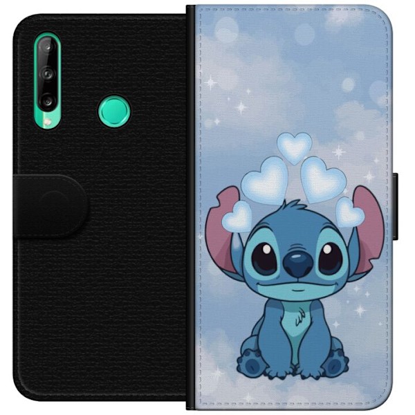 Huawei P40 lite E Plånboksfodral Stitch Hoppande Glädje – Rolig Design för Present