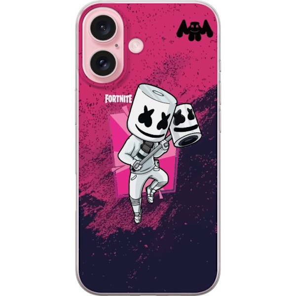 Apple iPhone 16 Gennemsigtig cover Marshmello Fortnite Skin Em
