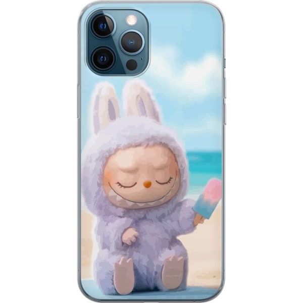 Apple iPhone 12 Pro Läpinäkyvä kuori Labubu Vaaleanpunainen