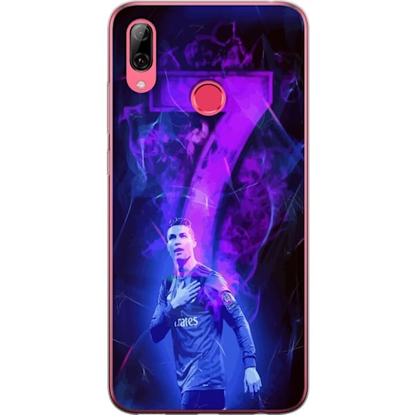 Huawei Y7 (2019) Läpinäkyvä kuori Ronaldo 7 - Jalkapallolegenda Toiminnassa Fanien Puolesta