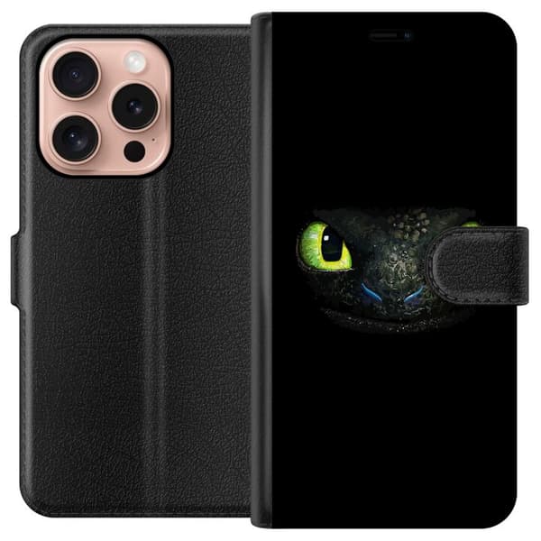 Kompatibel Tegnebogsetui til Apple iPhone 16 Pro Tandløs