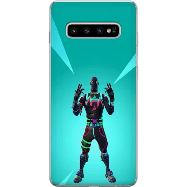 Samsung Galaxy S10+ Gjennomsiktig deksel svart ridder fortnite