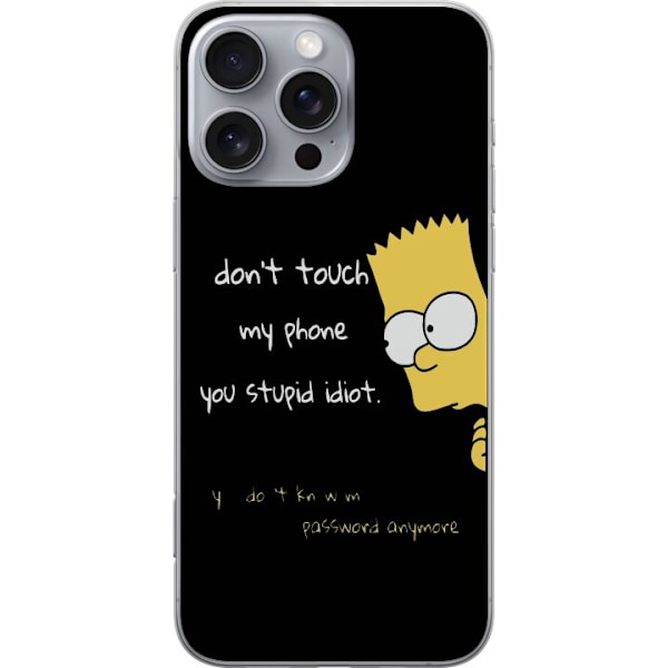 Apple iPhone 16 Pro Max Läpinäkyvä kuori Bart Simpson