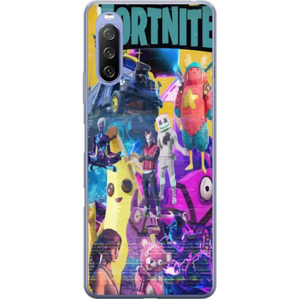 Sony Xperia 10 III Lite Läpinäkyvä kuori Fortnite