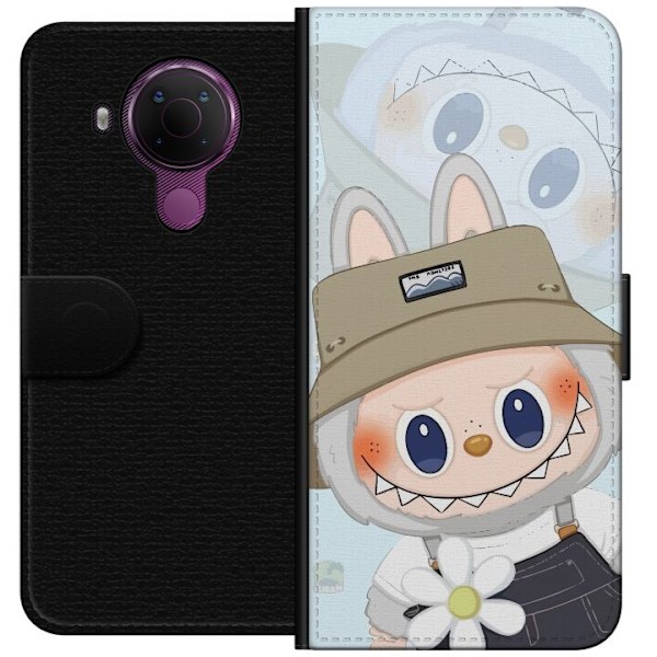Nokia 5.4 Lompakkokotelo Labubu hattuineen - Pop Mart -hahmo M
