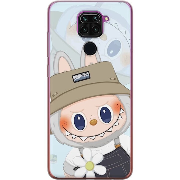 Xiaomi Redmi Note 9 Genomskinligt Skal Labubu med hatt – Pop Mart-figur Mr. Butcher i retro stil med karaktär