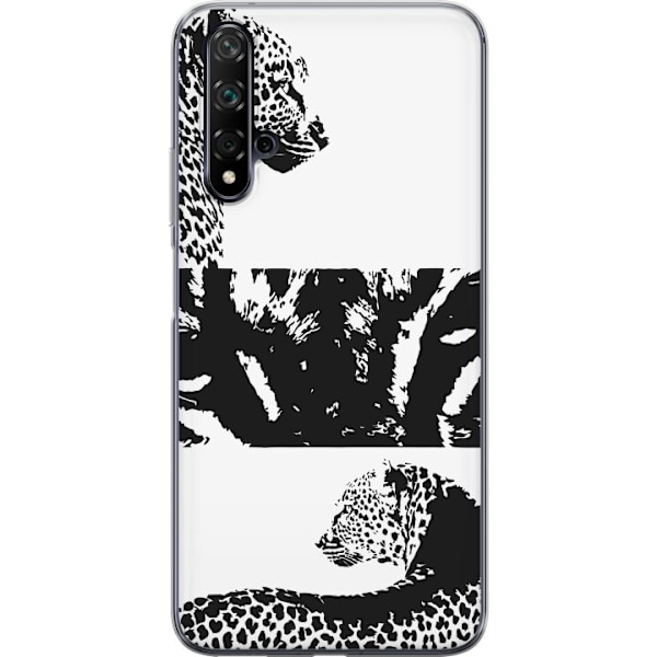 Huawei nova 5T Läpinäkyvä kuori Leopard Faces