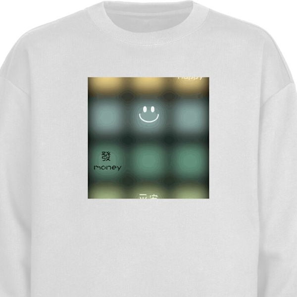 Sweatshirt for Voksen | Klassisk Collegegenser Humør hvit L