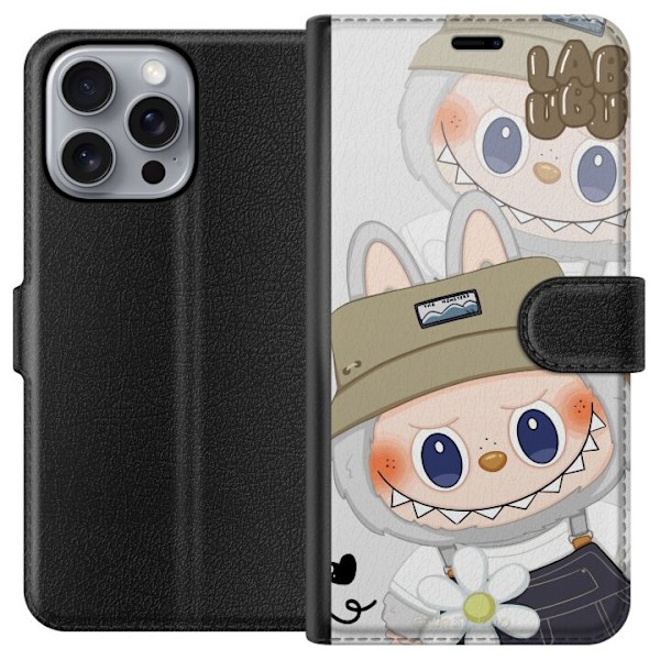 Apple iPhone 16 Pro Max Lommeboketui Labubu Minimal Mood - Enk
