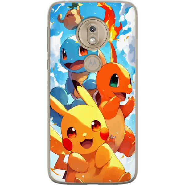 Motorola Moto G7 Play Läpinäkyvä kuori Pocket Creatures - innoittanut Pokémonista mainitsematta nimeä