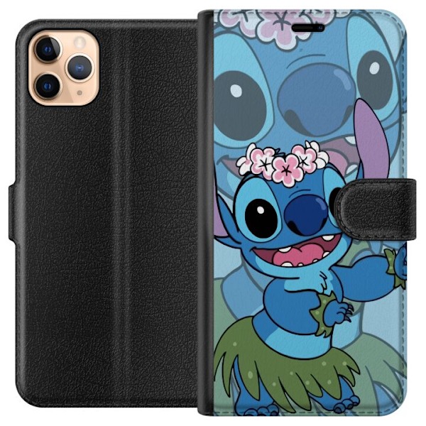 Apple iPhone 11 Pro Max Plånboksfodral Stitch under Stjärnorna – Magisk Anime-stil