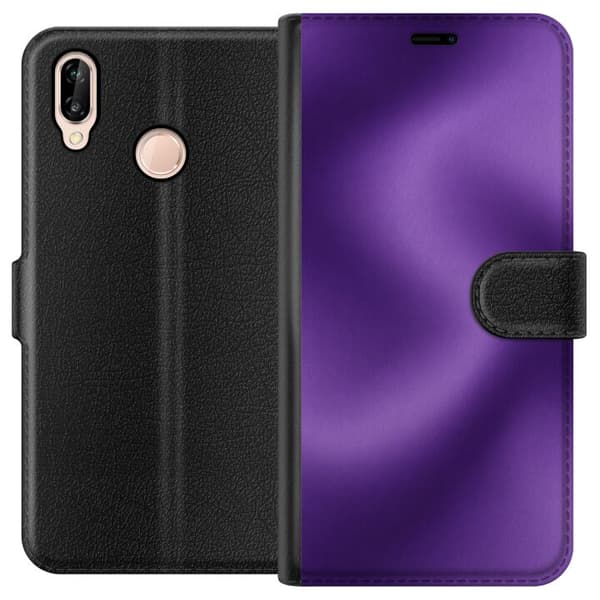 Kompatibel Tegnebogsetui til Huawei P20 lite Lilla dis lilla