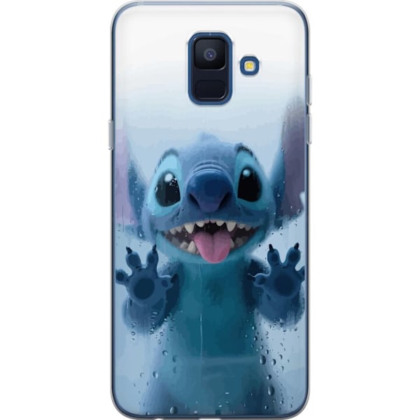 Samsung Galaxy A6 (2018) Genomskinligt Skal Stitch Window View