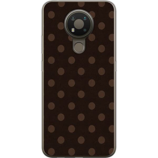 Kompatibelt Mobilskal till Nokia 3.4 Mocha Dots brun