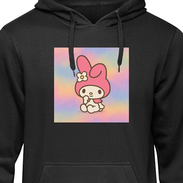 Barn-Hoodie | Mjuk Huvtröja för Barn Kawaii Sanrio My Melody svart 7-8 År