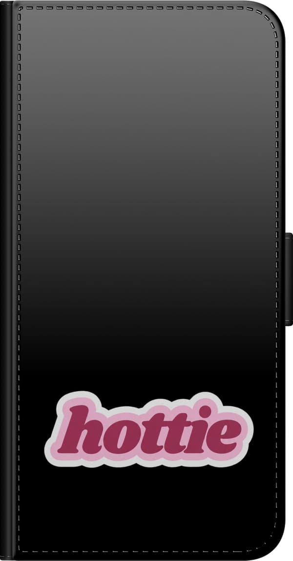 Kompatibelt Lommeboketui til Huawei P40 lite E Het tekst - Rosa motiv med hottie - Rosa tekst. rosa