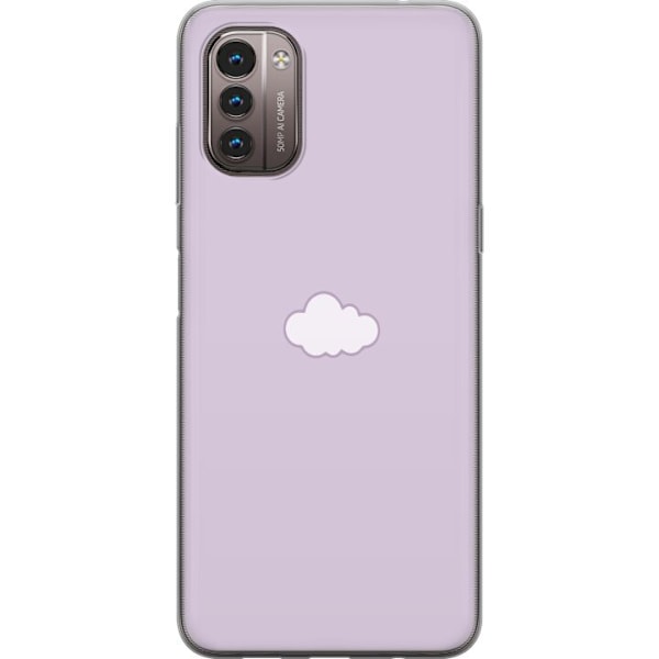 Nokia G21 Läpinäkyvä kuori Lila Pilvi - minimalistinen pilvi lila taustalla