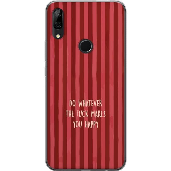 Kompatibelt Mobildeksel til Huawei P Smart Z Gör det som gör dig glad rød