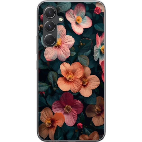 Samsung Galaxy A55 Genomskinligt Skal Blommor