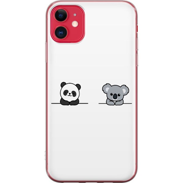 Apple iPhone 11 Läpinäkyvä kuori Panda Koala