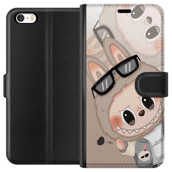 Apple iPhone 5 Tegnebogsetui Labubu Rainbow Chaos