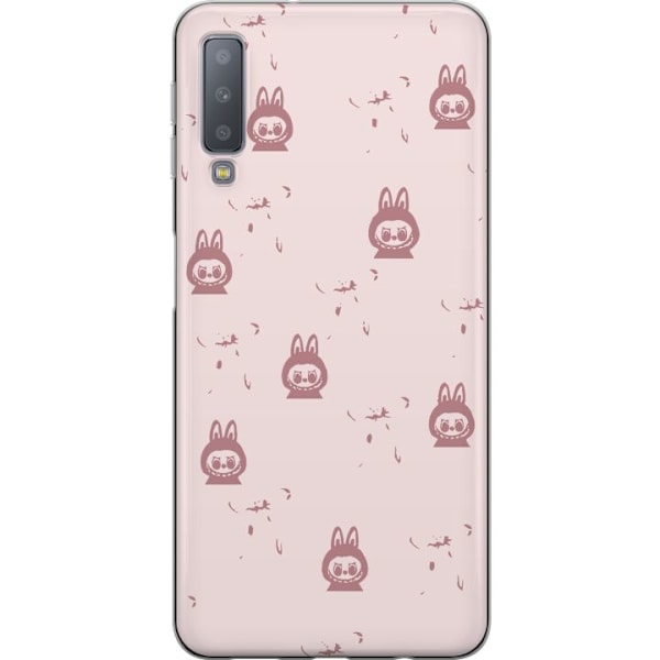 Samsung Galaxy A7 (2018) Läpinäkyvä kuori Labubu Neon Pop -