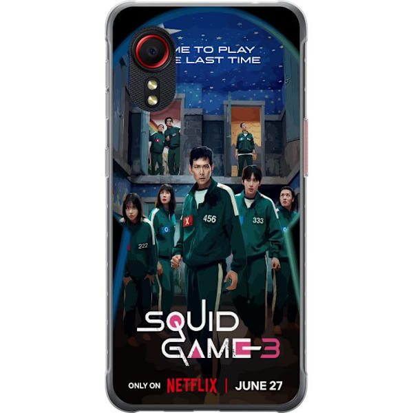 Samsung Galaxy Xcover 5 Gennemsigtig cover Squid Game Sæson 3 TV-serie karakterer Populære TV-serie motiver Ikoner Spænding Drama Asiatisk design T