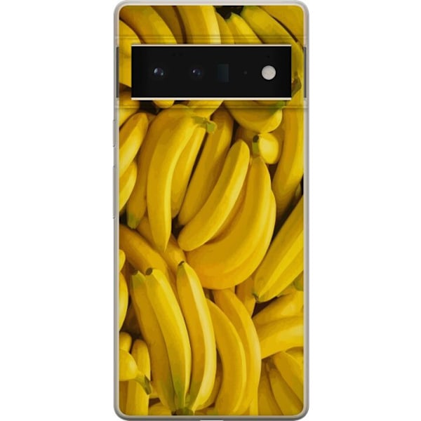 Google Pixel 6 Pro Genomskinligt Skal Banana Pattern – lekfullt mönster med gula bananer