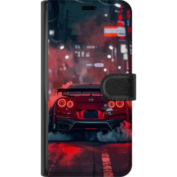 Kompatibel Tegnebogsetui til Apple iPhone 12 Sportsbil Rød Drift Racing Tuning