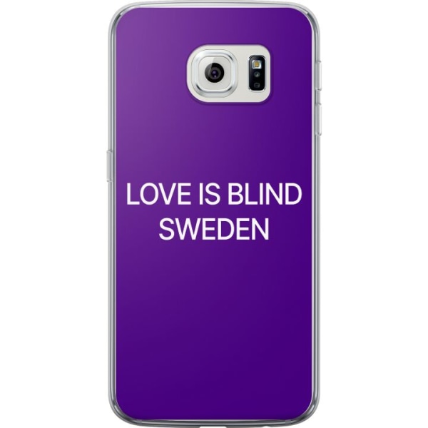 Samsung Galaxy S6 edge Gennemsigtig cover Kærlighed er Blind