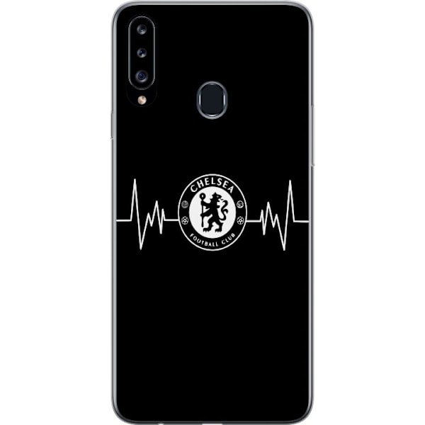 Samsung Galaxy A20s Läpinäkyvä kuori Chelsea F.C.