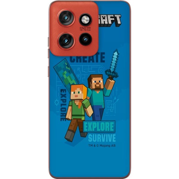 Motorola Edge 50 Neo Läpinäkyvä kuori Minecraft Luolastot