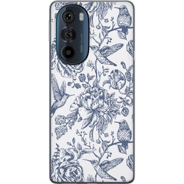Motorola Edge 30 Pro Läpinäkyvä kuori Kukat & Linnut - Roma