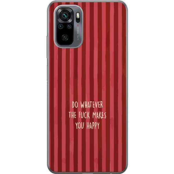 Kompatibelt Mobildeksel til Xiaomi Redmi Note 10 Gör det som gör dig glad rød