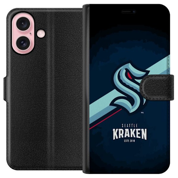 Apple iPhone 16 Tegnebogsetui Seattle Kraken (NHL)