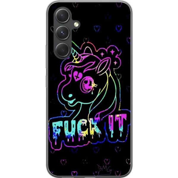 Samsung Galaxy S24+ Gennemsigtig cover Fuck it Unicorn