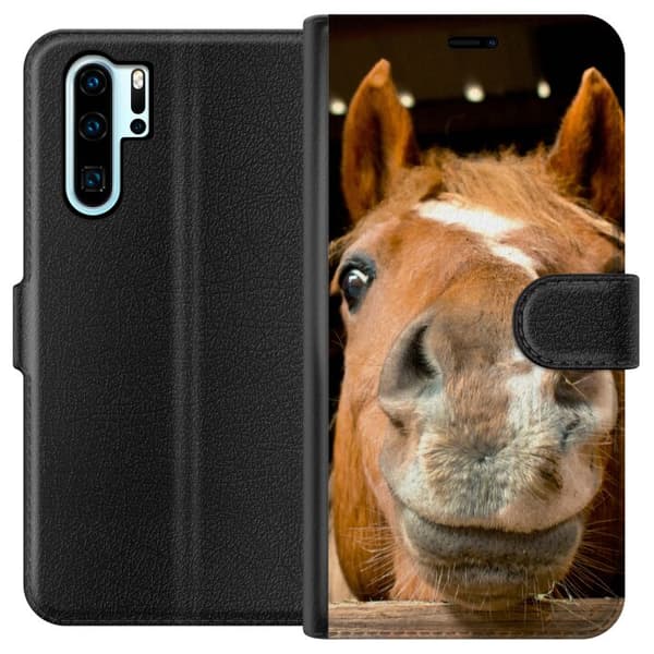 Kompatibelt Lommeboketui til Huawei P30 Pro Glad Hest