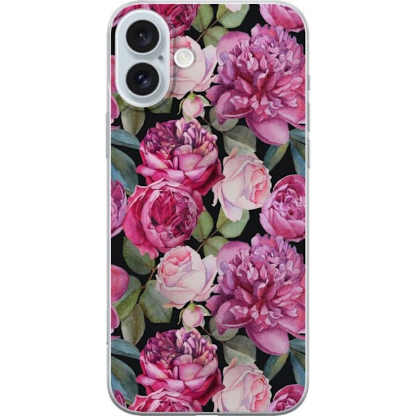 Apple iPhone 16 Plus Gennemsigtig cover Blomster