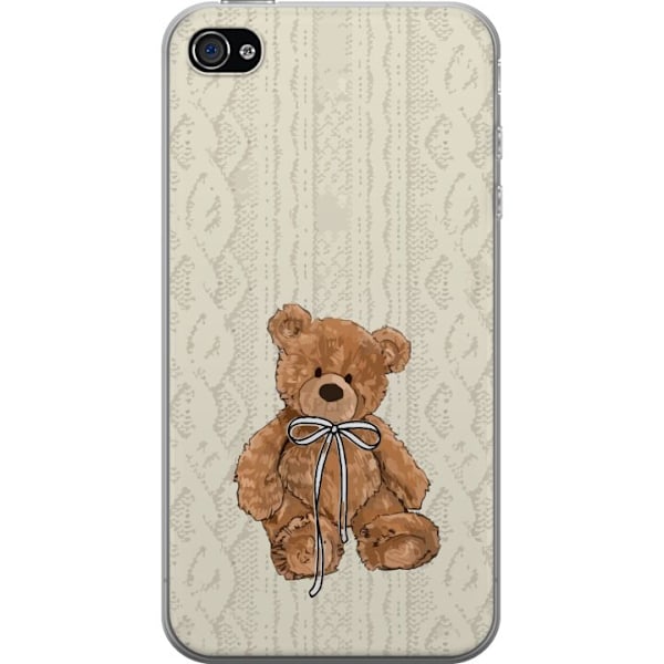 Apple iPhone 4 Gennemsigtig cover Lille Teddy – klassisk teddy i enkel design