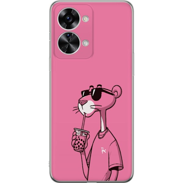 OnePlus Nord 2T Gjennomsiktig deksel Pink Panter Drink