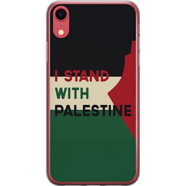 Apple iPhone XR Läpinäkyvä kuori Pysähdy Palestiinan puole