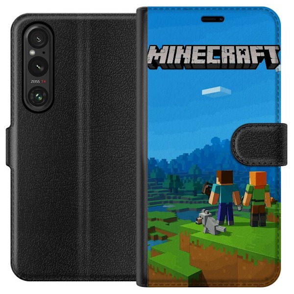 Sony Xperia 1 V Plånboksfodral Minecraft Key Art