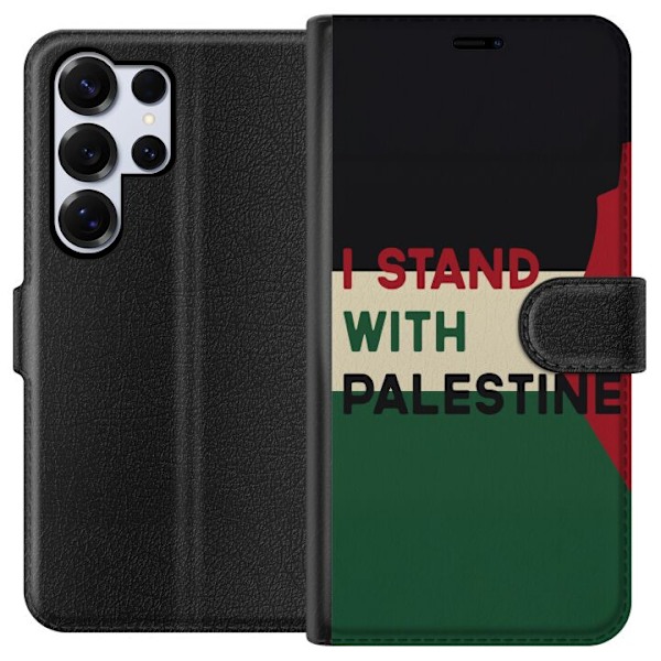 Samsung Galaxy S25 Ultra Plånboksfodral Stand with Palestine – solidaritetsdesign med starkt budskap