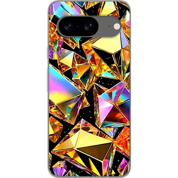 Google Pixel 8 Gennemsigtig cover 3D Guld