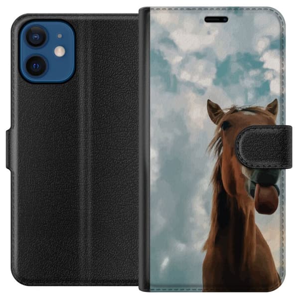 Kompatibel Tegnebogsetui til Apple iPhone 12 Hest