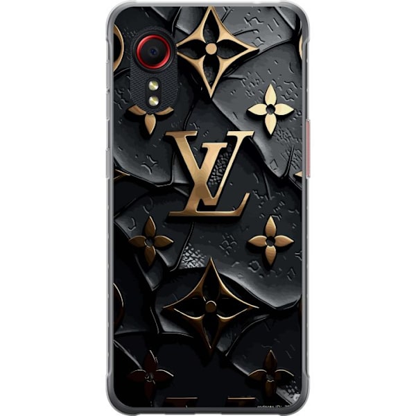 Samsung Galaxy Xcover 5 Genomskinligt Skal Louis Vuitton Dark Mode Design Svart Lyx Stil Fashion Populärt Grafiskt Mönster Modeikon Lyxmärke