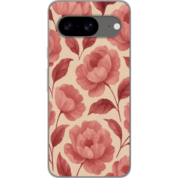 Google Pixel 8 Läpinäkyvä kuori Ruusun Kukinta