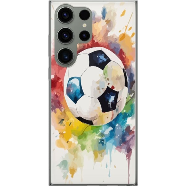Samsung Galaxy S23 Ultra Gennemsigtig cover Fodbold
